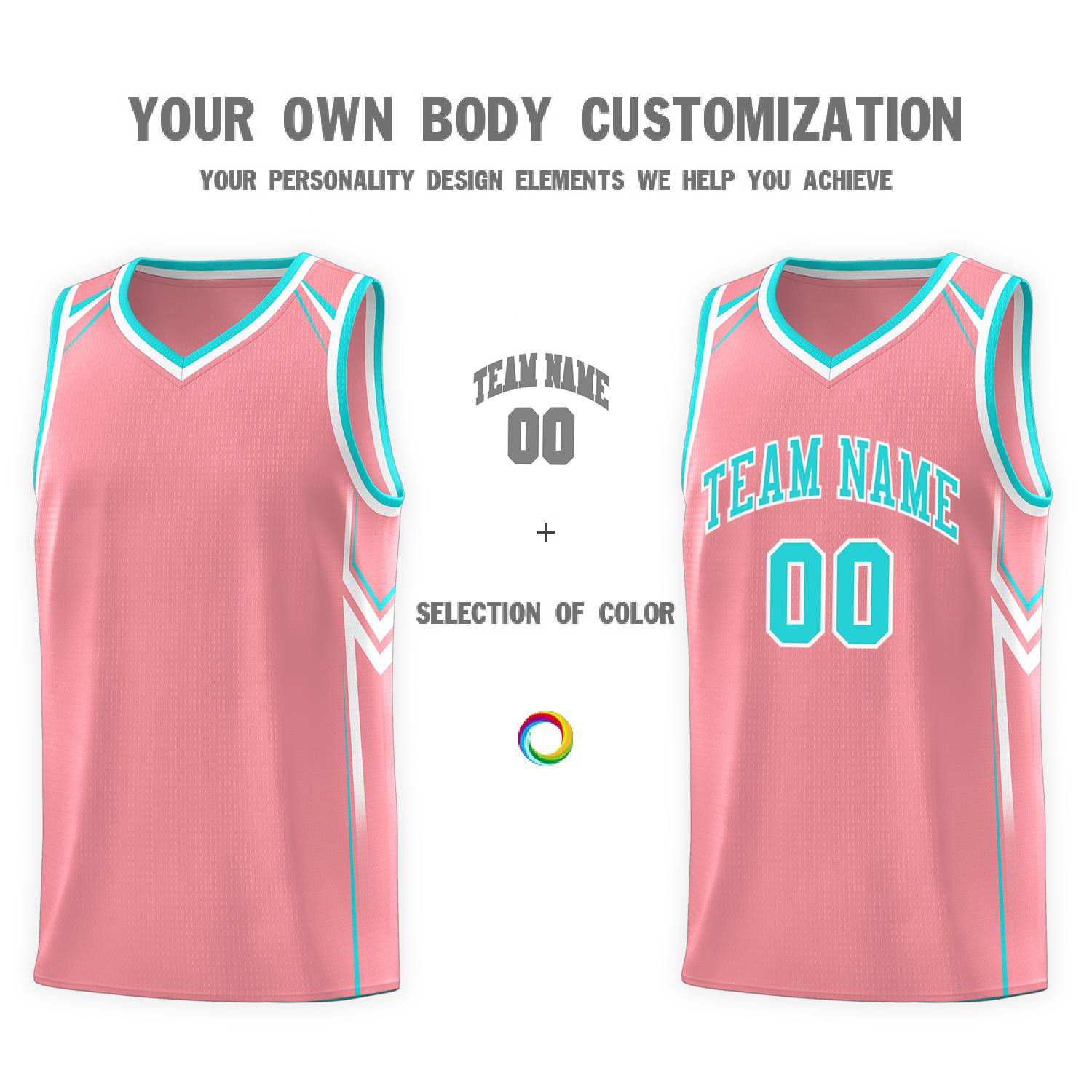 Custom Light Pink Arrow Graffiti Pattern Sports Uniform Basketball Jersey