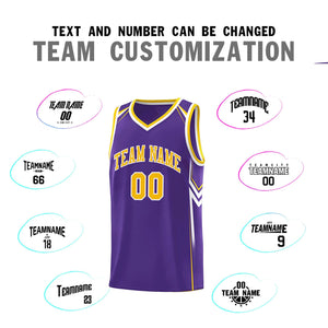 Custom Purple Arrow Graffiti Pattern Sports Uniform Basketball Jersey