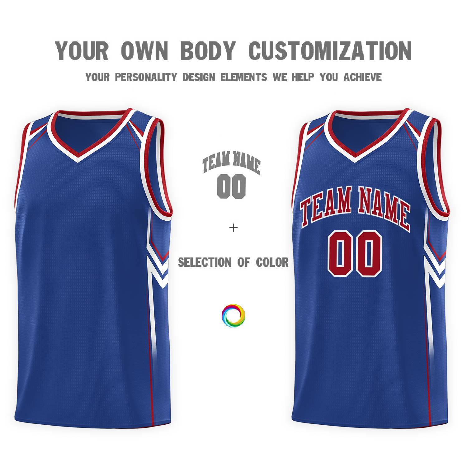 Custom Royal Arrow Graffiti Pattern Sports Uniform Basketball Jersey