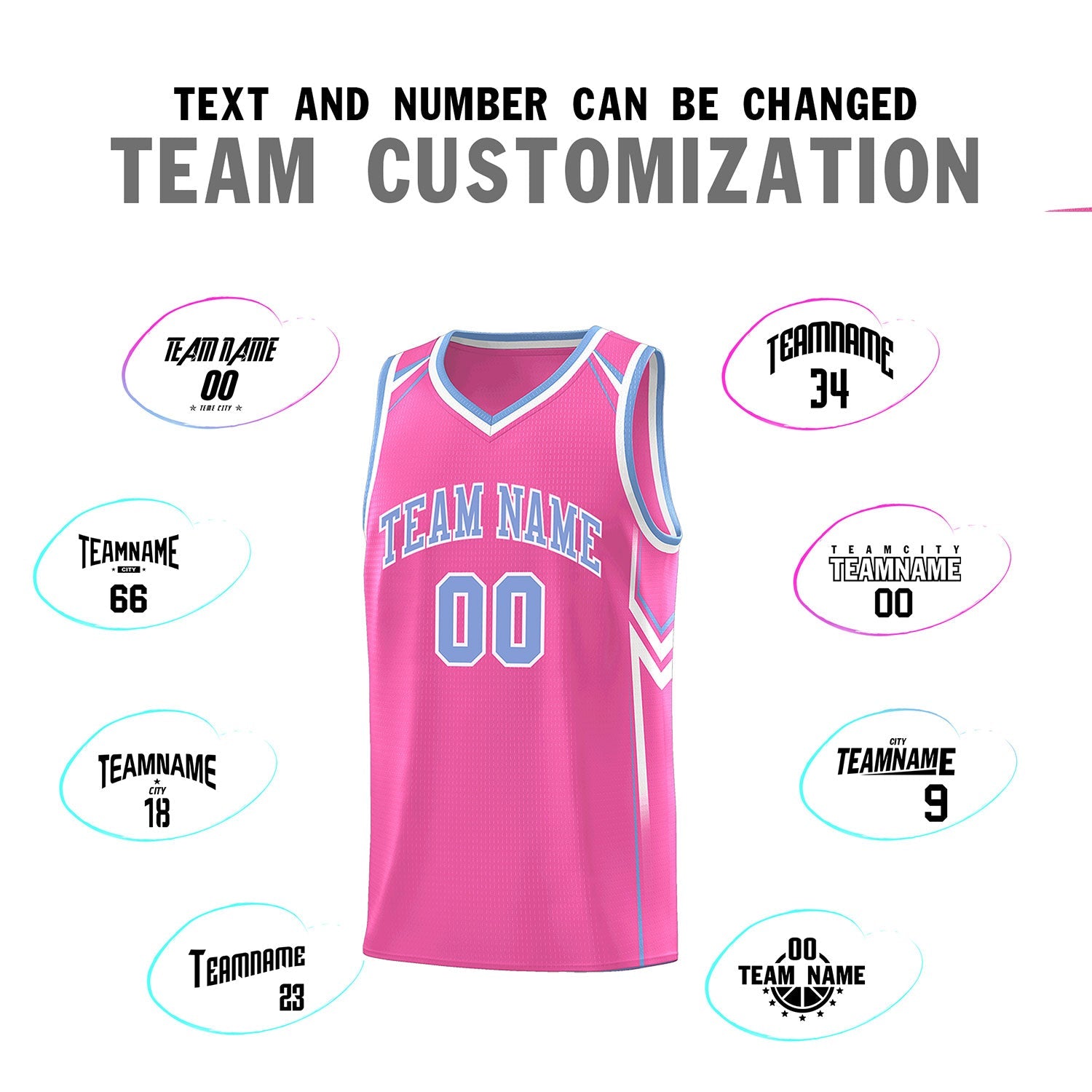 Custom Pink Arrow Graffiti Pattern Sports Uniform Basketball Jersey