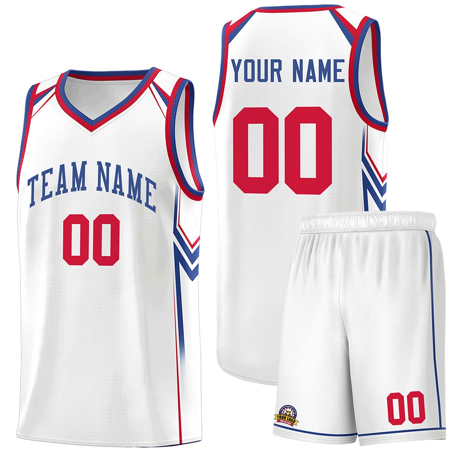 Custom White Arrow Graffiti Pattern Sports Uniform Basketball Jersey