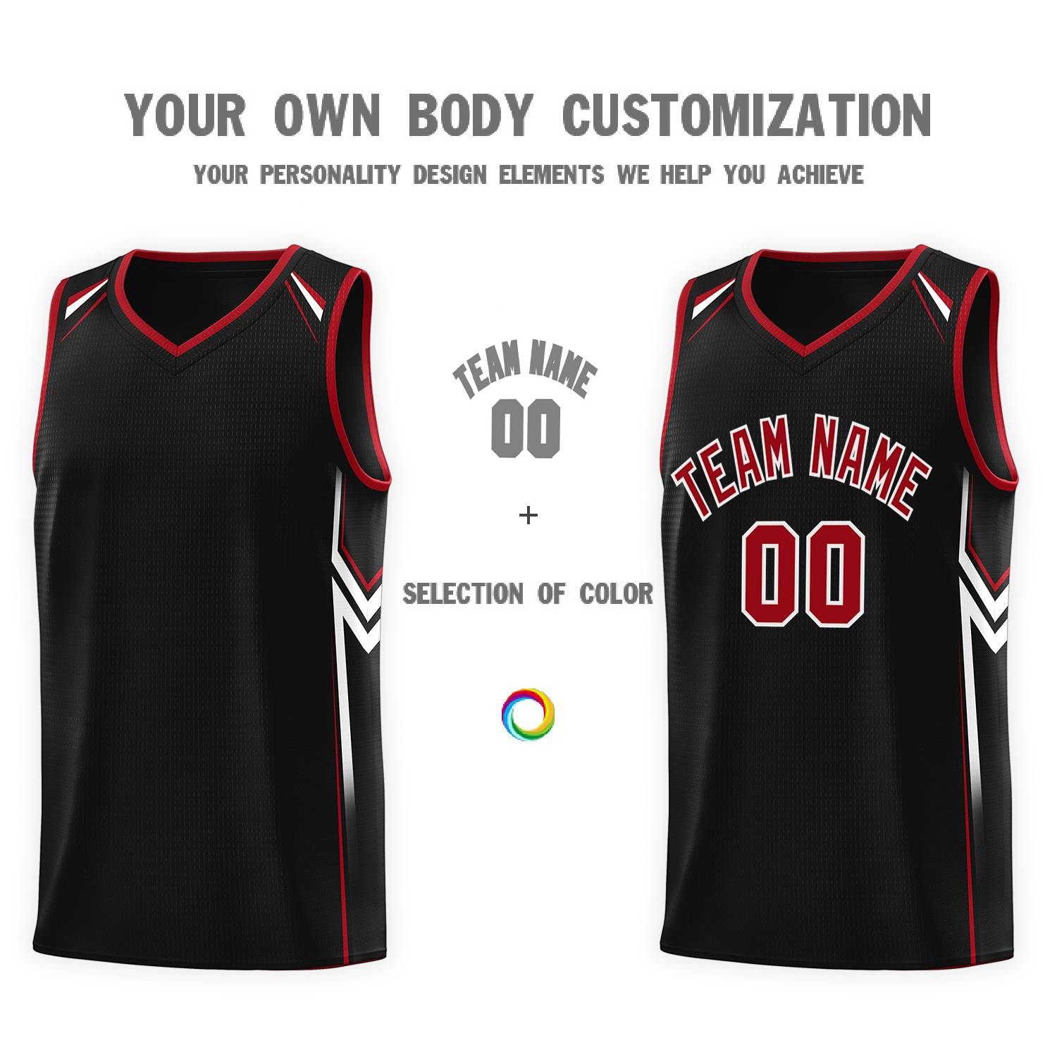 Custom Black Arrow Graffiti Pattern Sports Uniform Basketball Jersey