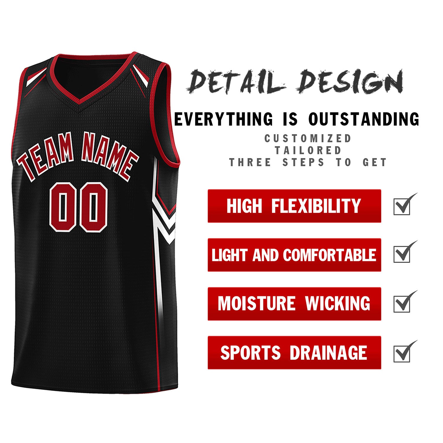 Custom Black Arrow Graffiti Pattern Sports Uniform Basketball Jersey