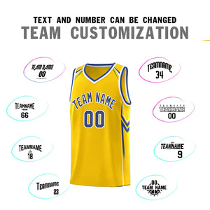 Custom Gold Arrow Graffiti Pattern Sports Uniform Basketball Jersey