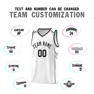 Custom White Arrow Graffiti Pattern Sports Uniform Basketball Jersey