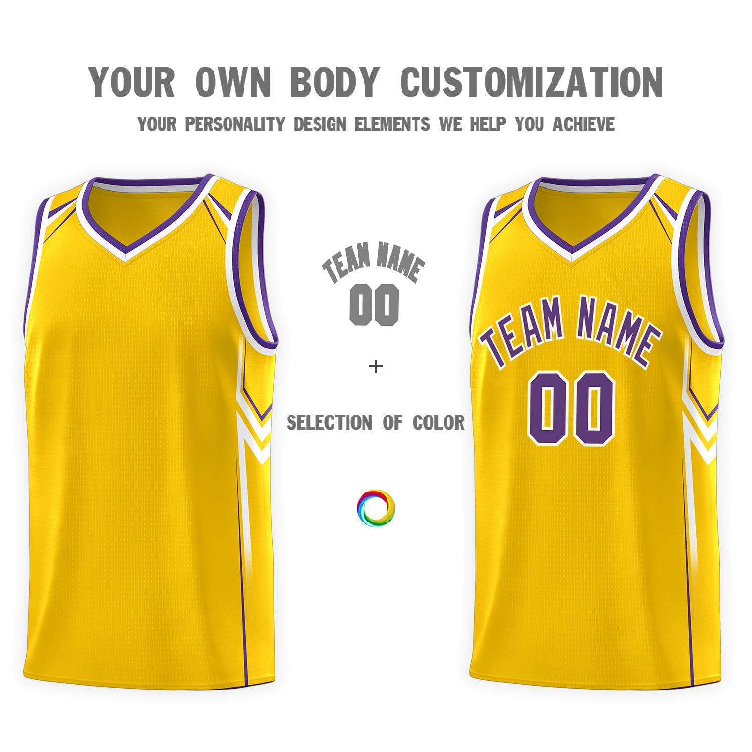 Custom Gold Arrow Graffiti Pattern Sports Uniform Basketball Jersey