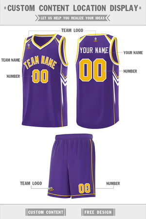 Custom Purple Arrow Graffiti Pattern Sports Uniform Basketball Jersey