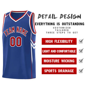 Custom Royal Arrow Graffiti Pattern Sports Uniform Basketball Jersey