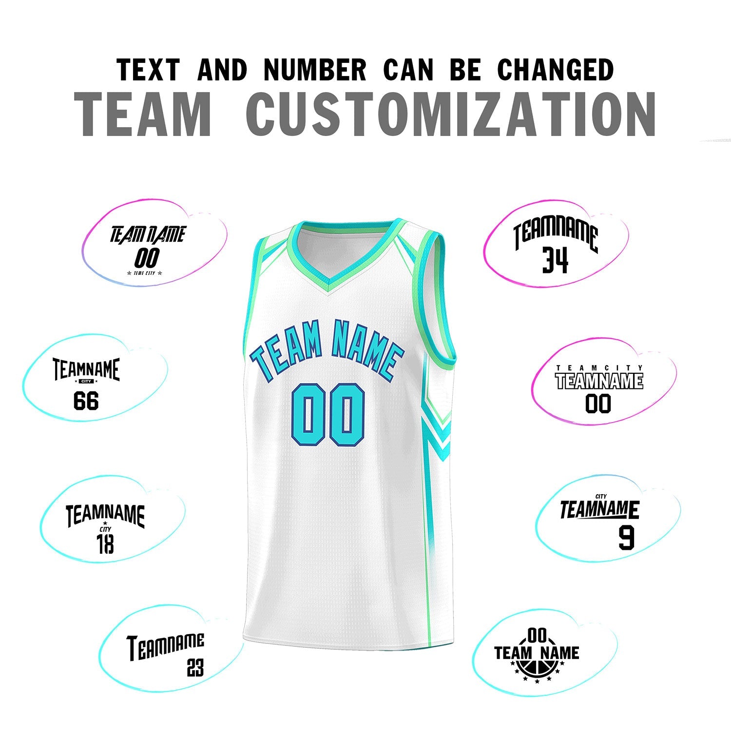 Custom White Arrow Graffiti Pattern Sports Uniform Basketball Jersey