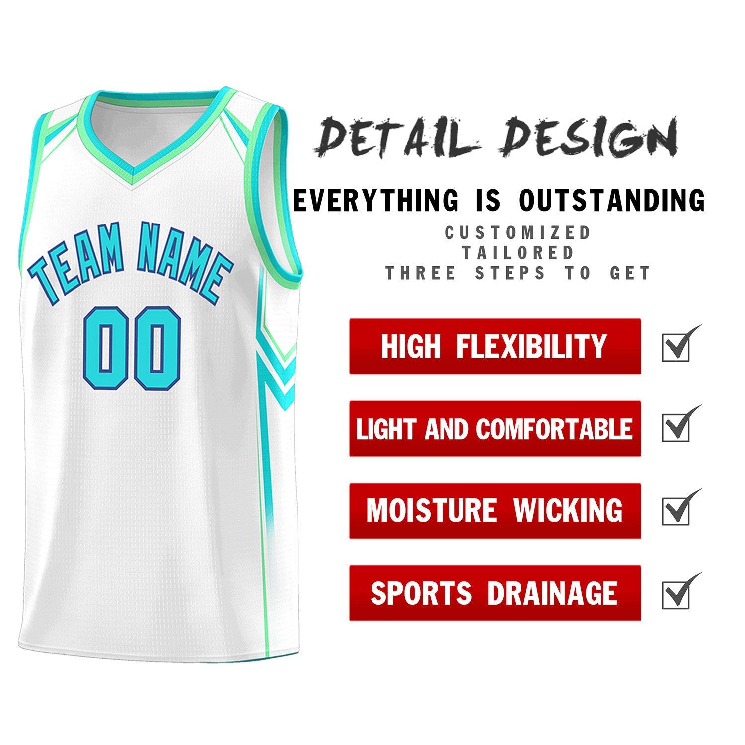 Custom White Arrow Graffiti Pattern Sports Uniform Basketball Jersey