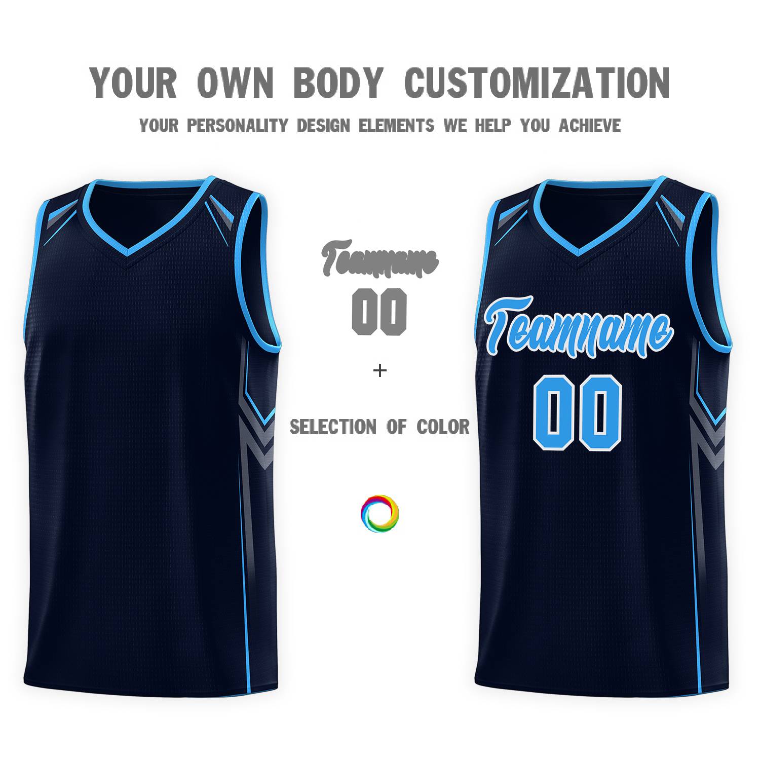 Custom Navy Arrow Graffiti Pattern Sports Uniform Basketball Jersey