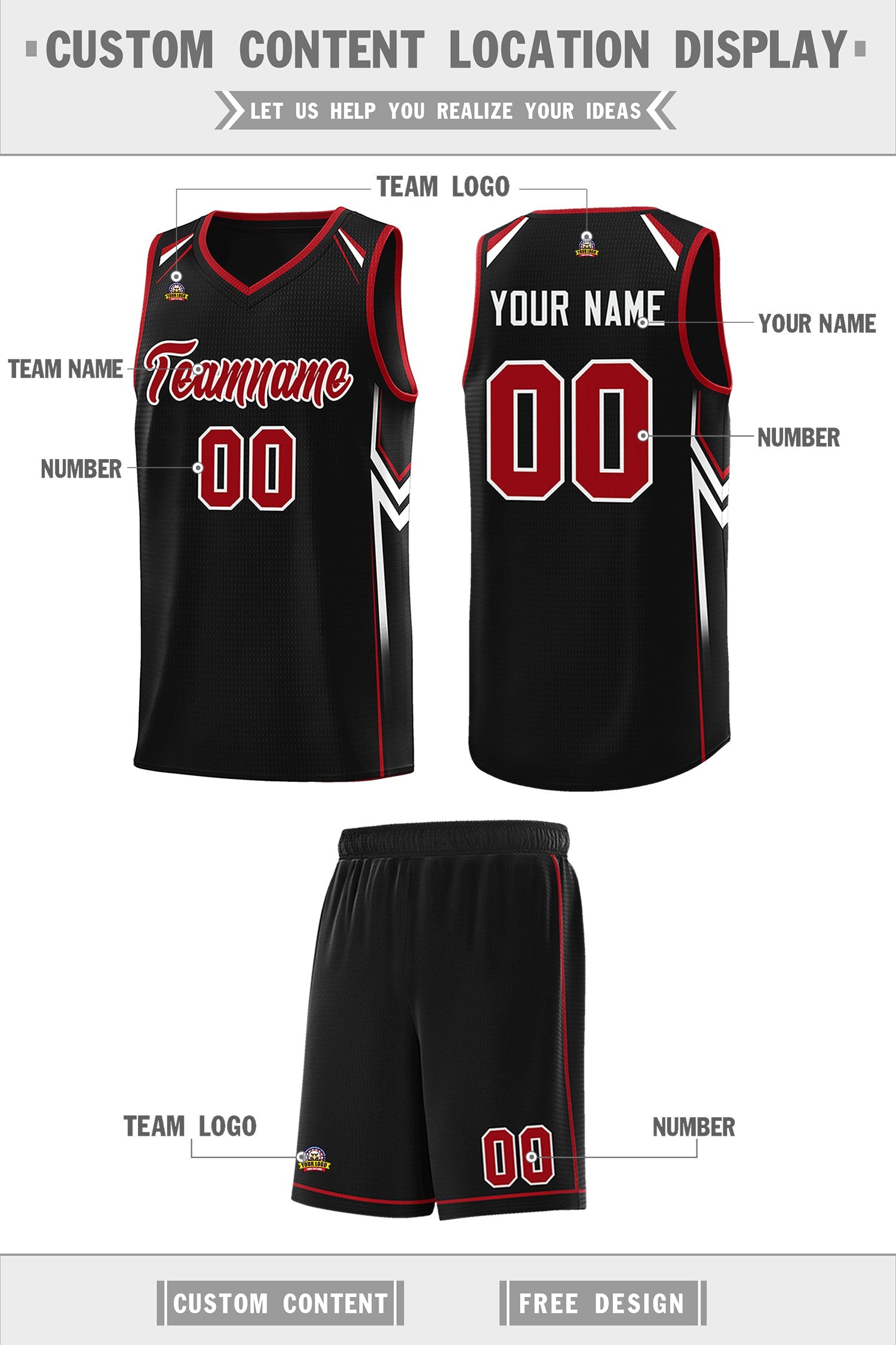 Custom Black Arrow Graffiti Pattern Sports Uniform Basketball Jersey