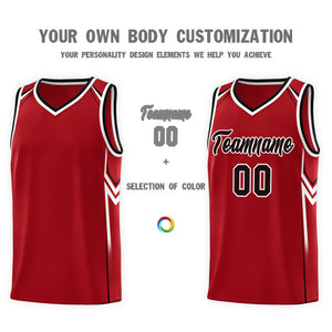 Custom Red Arrow Graffiti Pattern Sports Uniform Basketball Jersey