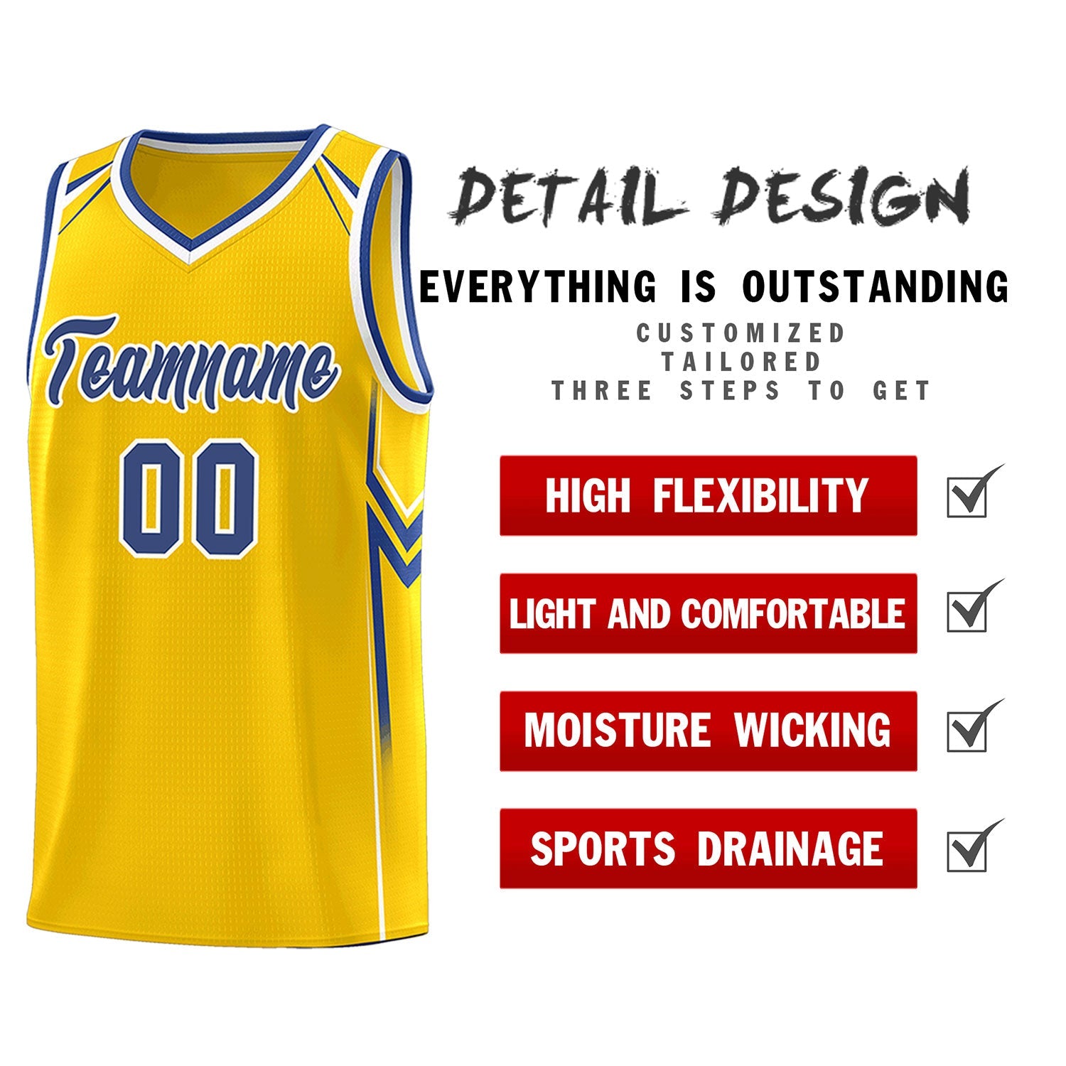 Custom Gold Arrow Graffiti Pattern Sports Uniform Basketball Jersey