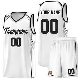 Custom White Arrow Graffiti Pattern Sports Uniform Basketball Jersey