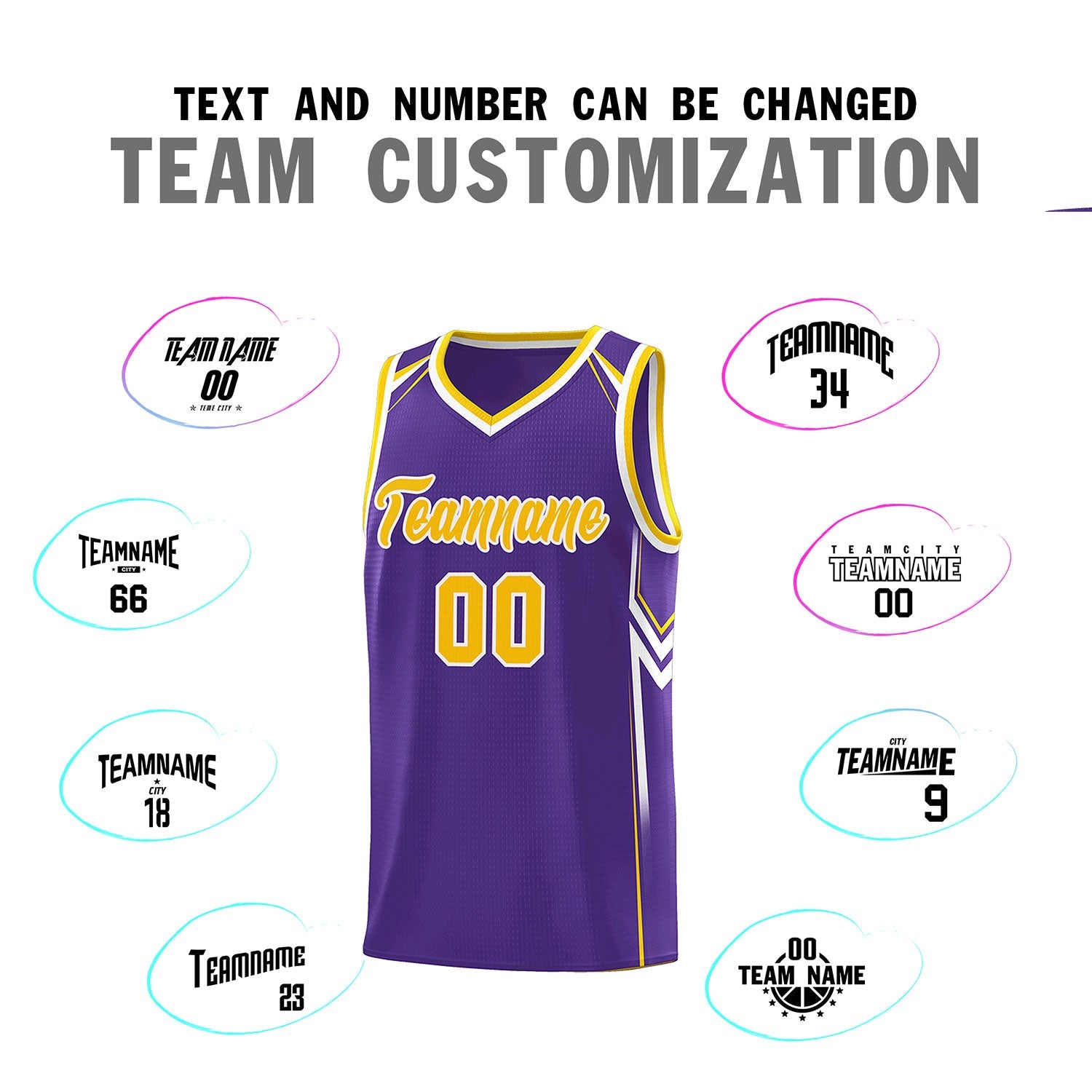 Custom Purple Arrow Graffiti Pattern Sports Uniform Basketball Jersey