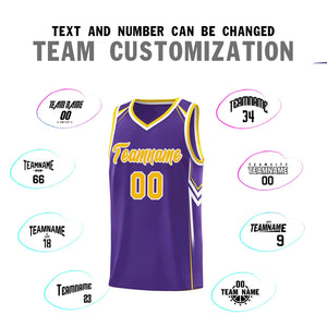 Custom Purple Arrow Graffiti Pattern Sports Uniform Basketball Jersey