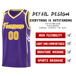 Custom Purple Arrow Graffiti Pattern Sports Uniform Basketball Jersey