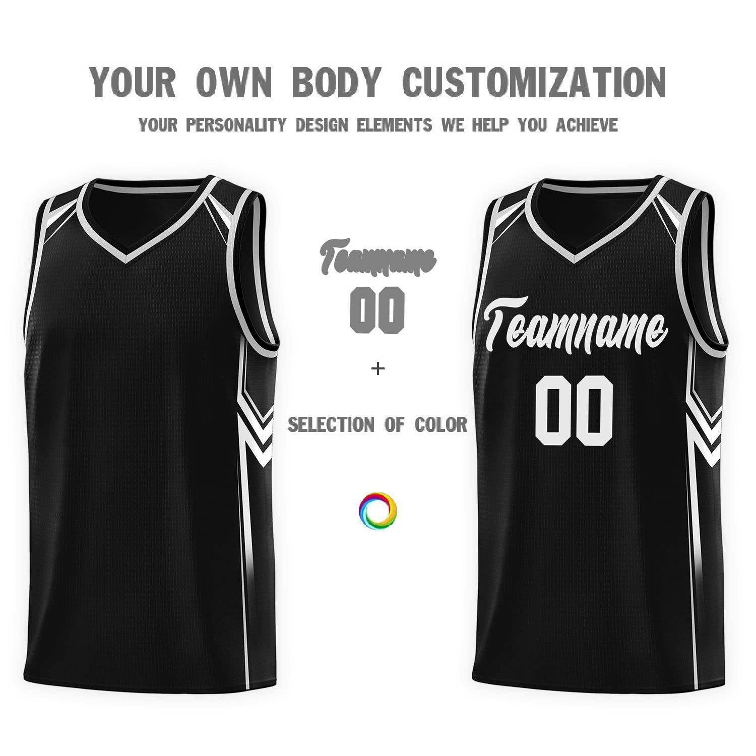 Custom Black Arrow Graffiti Pattern Sports Uniform Basketball Jersey