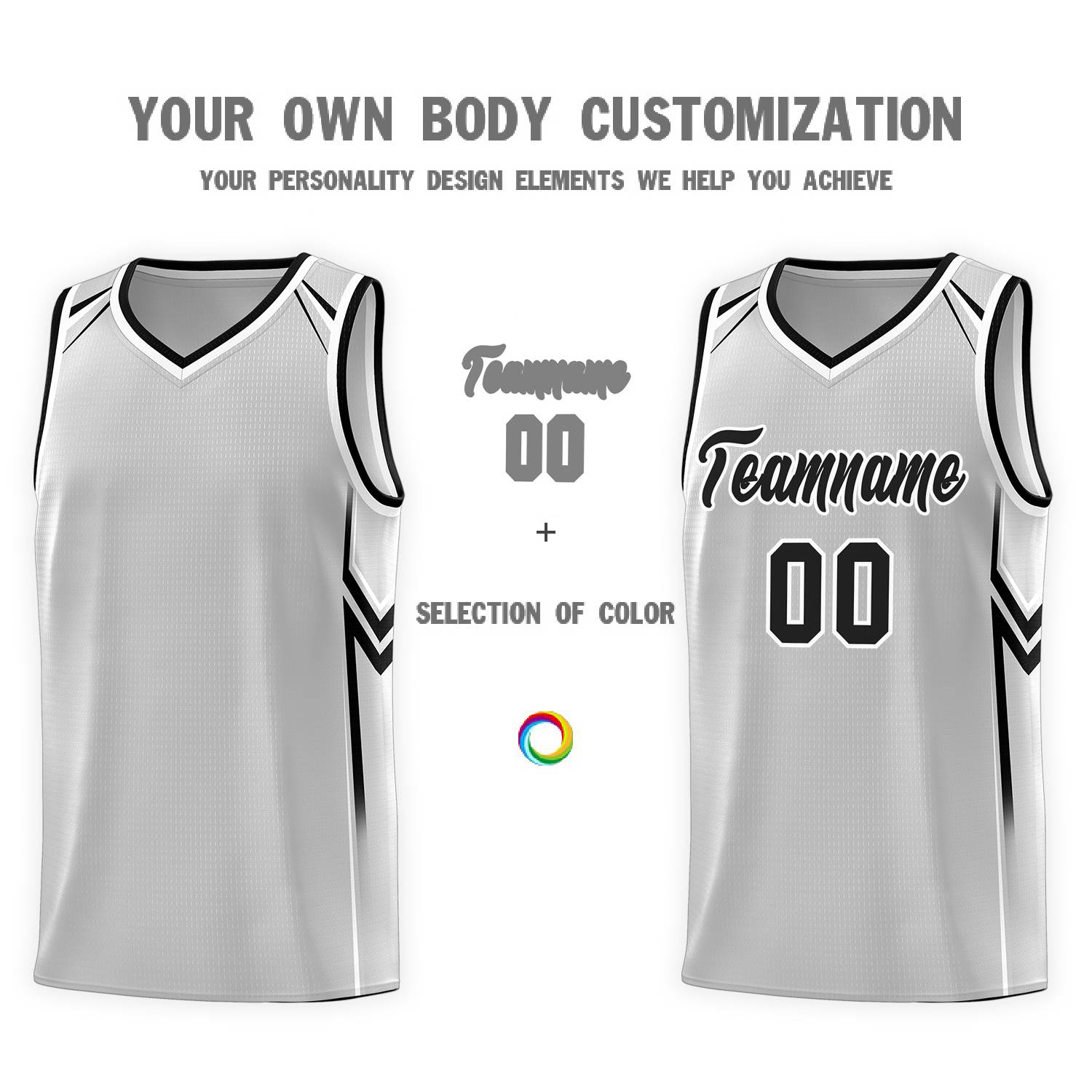 Custom Gray Arrow Graffiti Pattern Sports Uniform Basketball Jersey