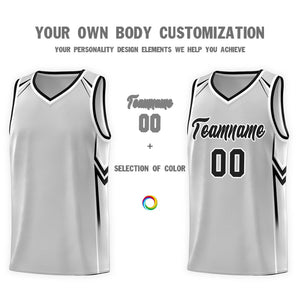 Custom Gray Arrow Graffiti Pattern Sports Uniform Basketball Jersey