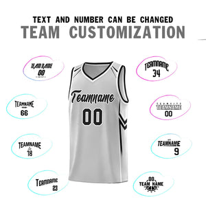 Custom Gray Arrow Graffiti Pattern Sports Uniform Basketball Jersey