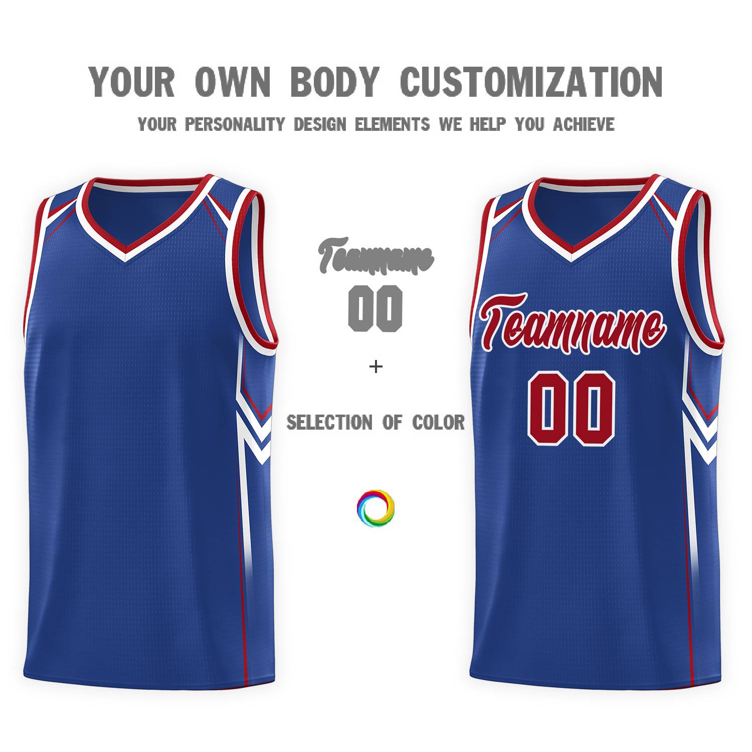 Custom Royal Arrow Graffiti Pattern Sports Uniform Basketball Jersey