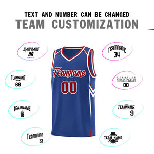 Custom Royal Arrow Graffiti Pattern Sports Uniform Basketball Jersey