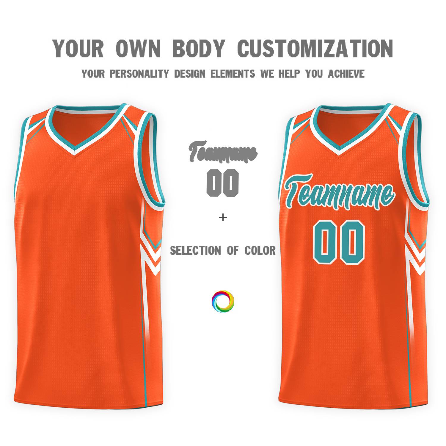 Custom Orange Arrow Graffiti Pattern Sports Uniform Basketball Jersey