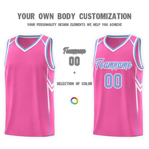 Custom Pink Arrow Graffiti Pattern Sports Uniform Basketball Jersey