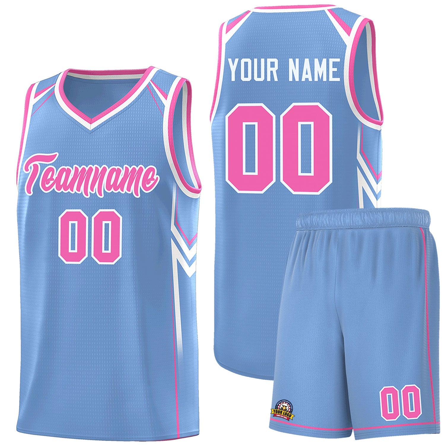 Custom Light Blue Arrow Graffiti Pattern Sports Uniform Basketball Jersey