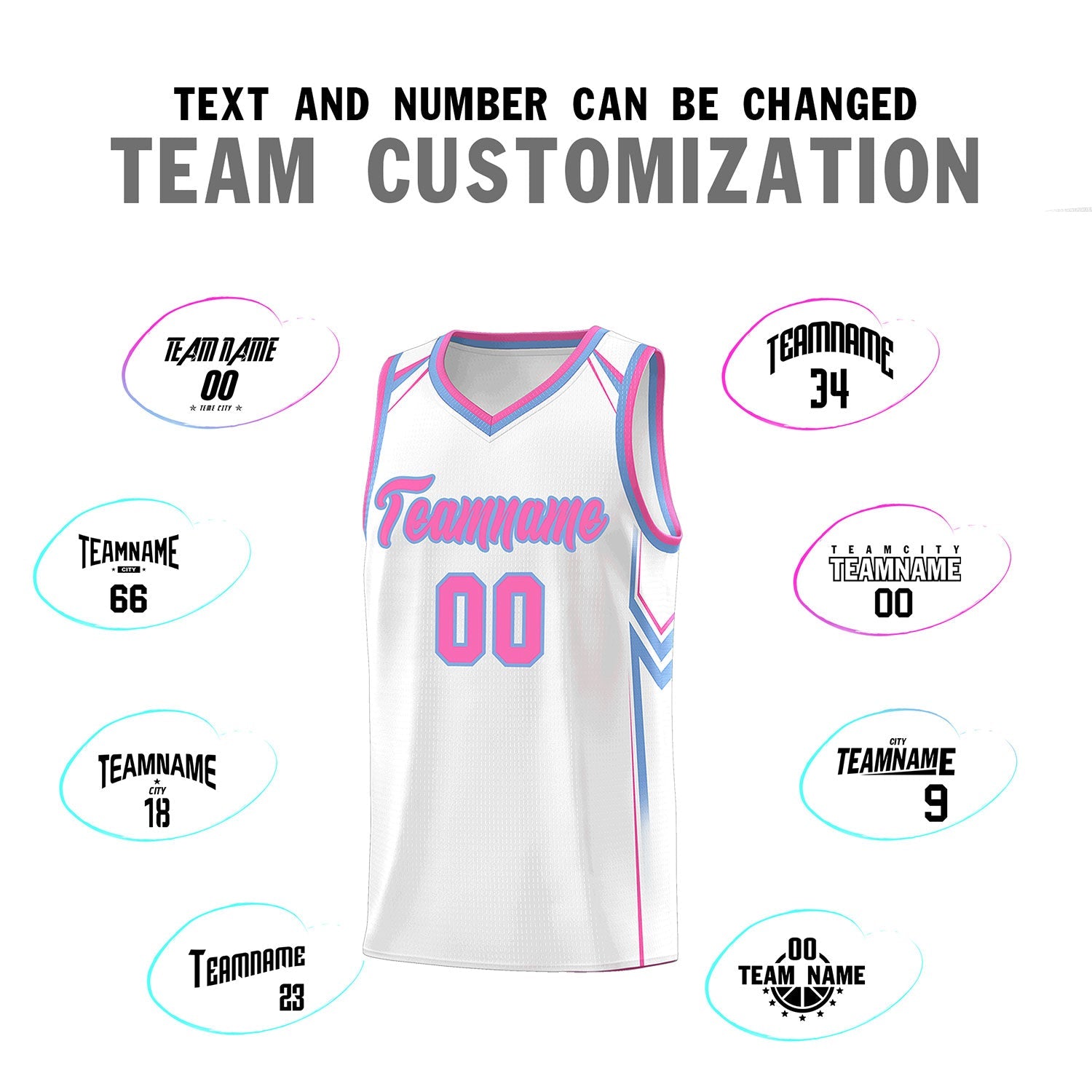 Custom White Arrow Graffiti Pattern Sports Uniform Basketball Jersey