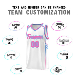 Custom White Arrow Graffiti Pattern Sports Uniform Basketball Jersey