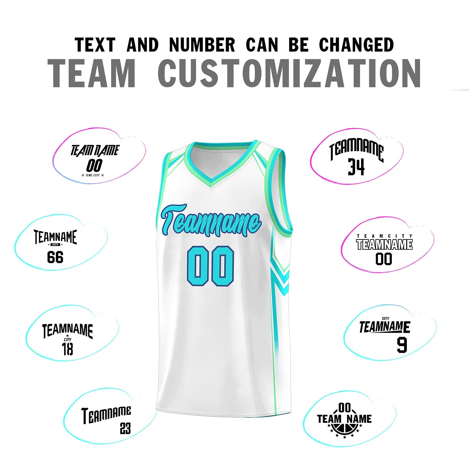 Custom White Arrow Graffiti Pattern Sports Uniform Basketball Jersey