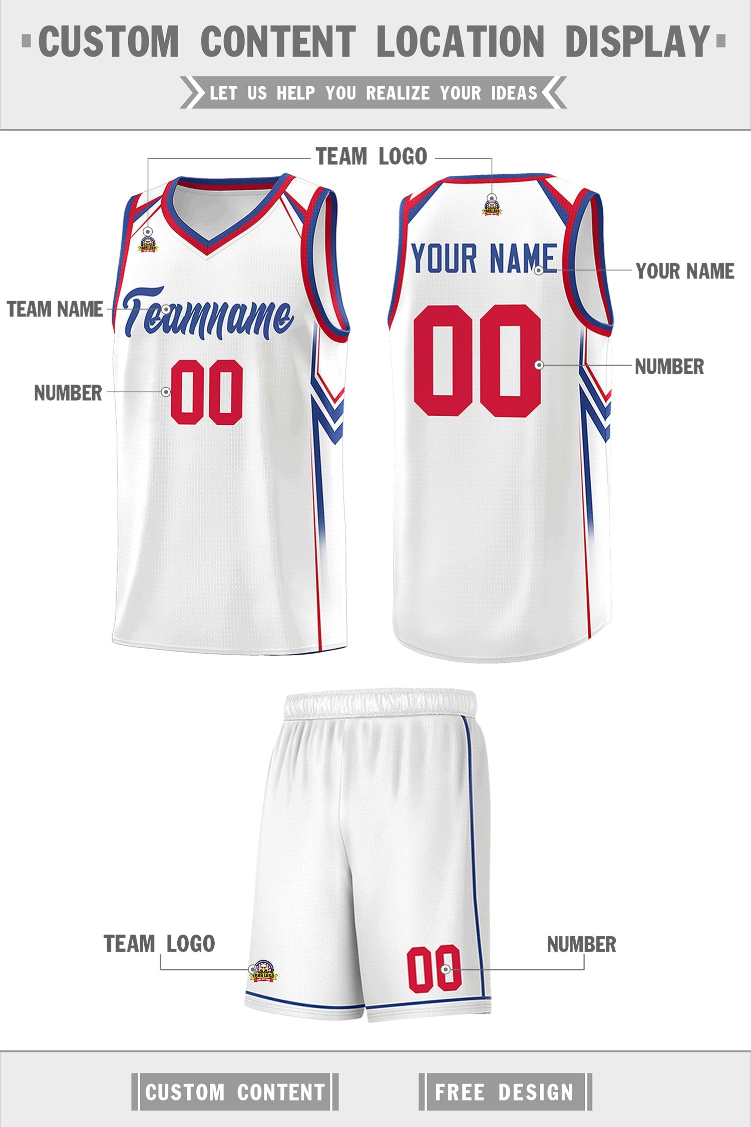 Custom White Arrow Graffiti Pattern Sports Uniform Basketball Jersey