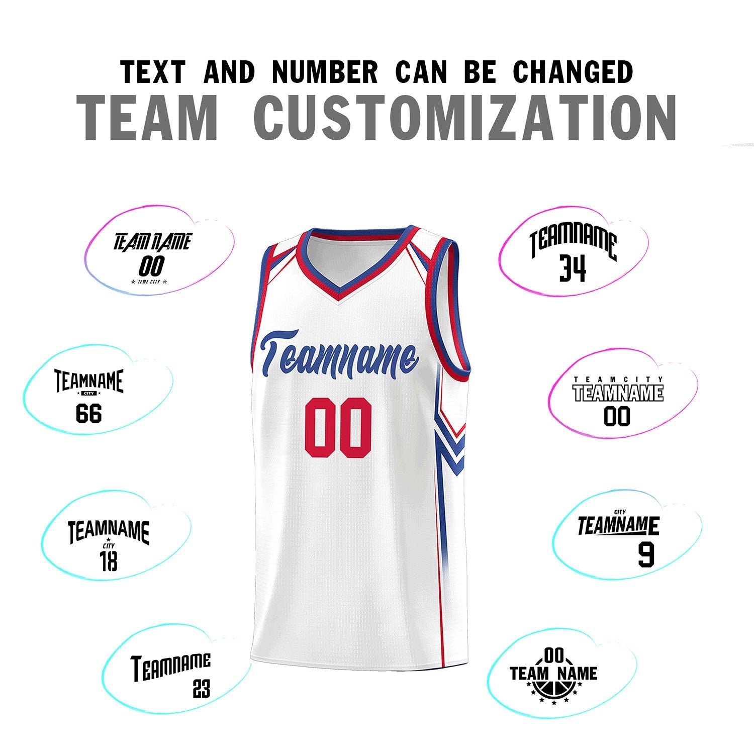 Custom White Arrow Graffiti Pattern Sports Uniform Basketball Jersey