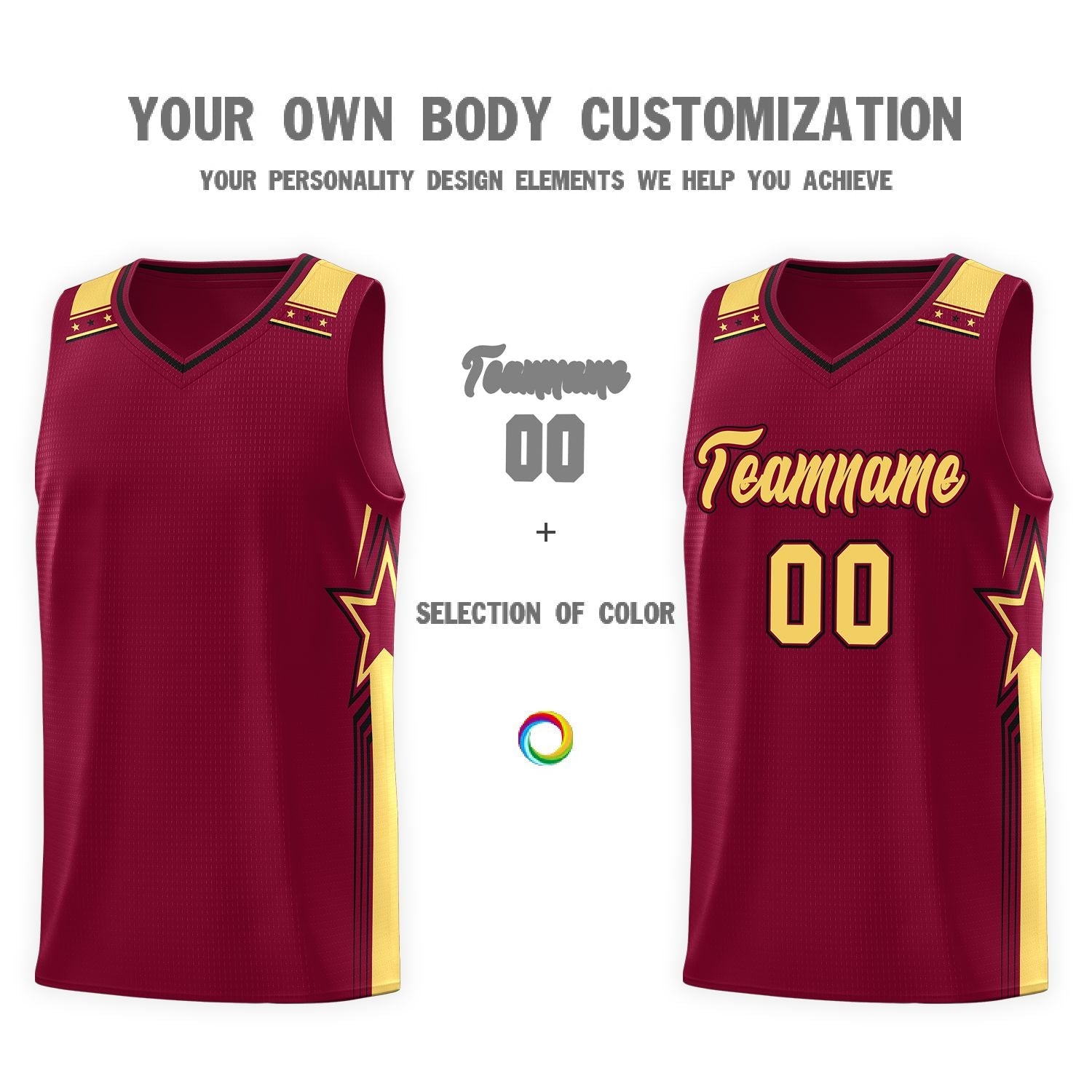 Custom Crimson Khaki Star Graffiti Pattern Sports Uniform Basketball Jersey