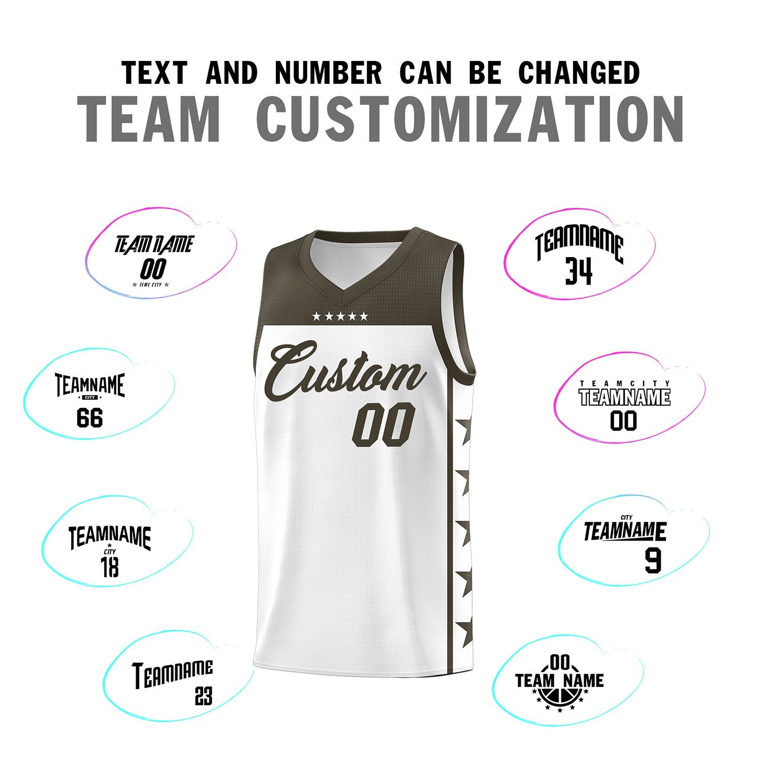 Custom White Olive Color Block Sets Sports Uniform Basketball Jersey