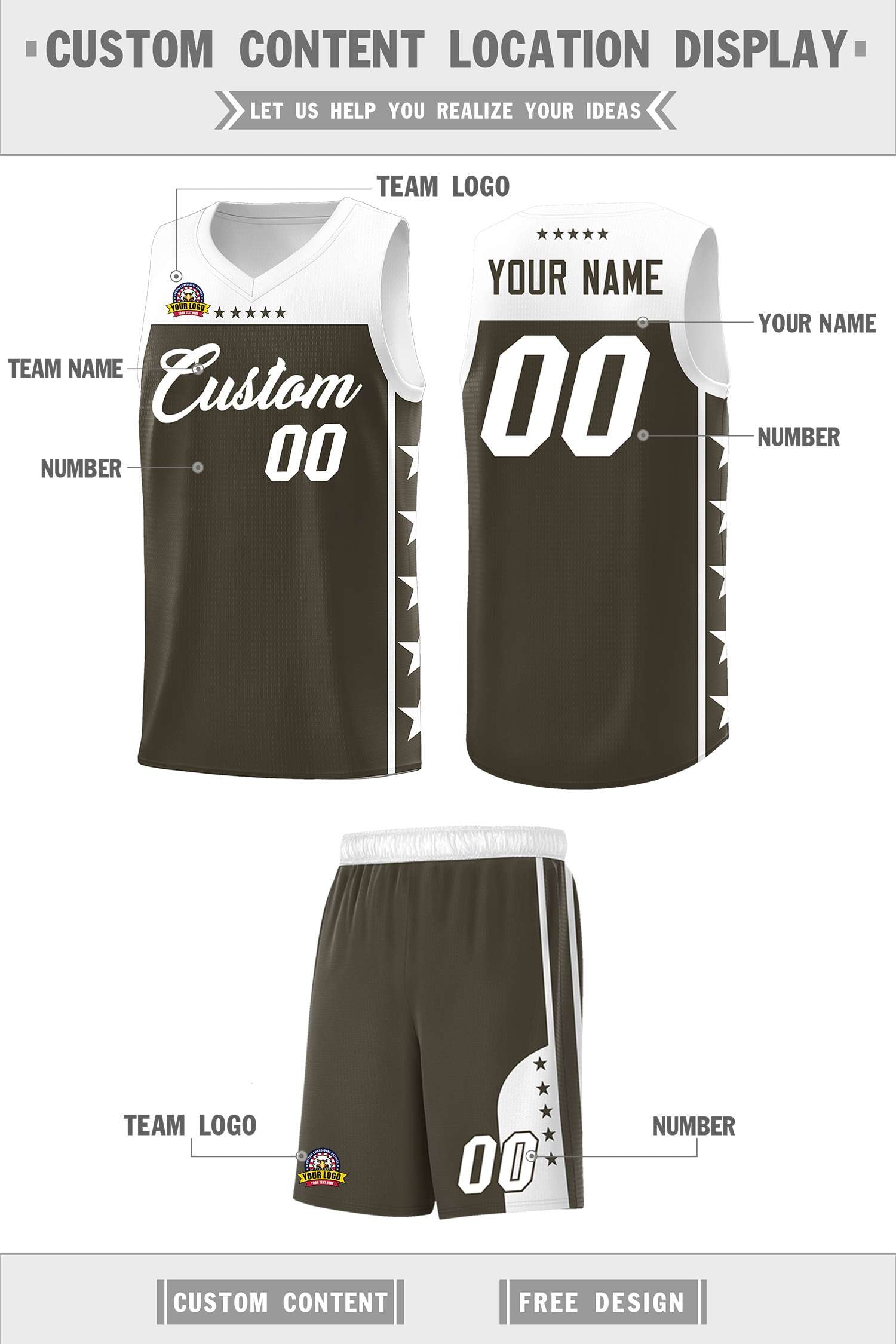 Custom Olive White Color Block Sets Sports Uniform Basketball Jersey