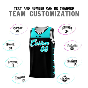 Custom Black Bright Green Color Block Sets Sports Uniform Basketball Jersey