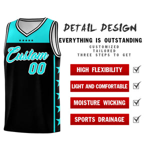 Custom Black Bright Green Color Block Sets Sports Uniform Basketball Jersey