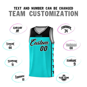 Custom Bright Green Black Color Block Sets Sports Uniform Basketball Jersey