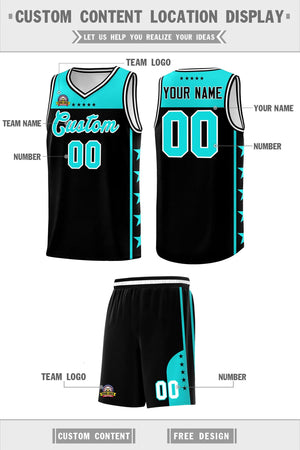 Custom Black Bright Green Color Block Sets Sports Uniform Basketball Jersey