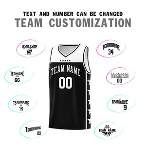 Custom Black White Color Block Sets Sports Uniform Basketball Jersey