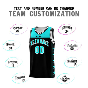 Custom Black Bright Green Color Block Sets Sports Uniform Basketball Jersey