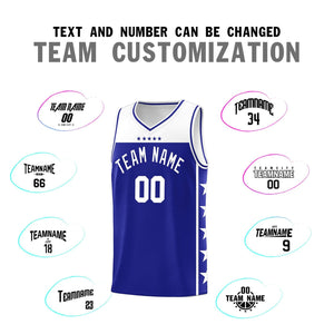 Custom Royal White Color Block Sets Sports Uniform Basketball Jersey