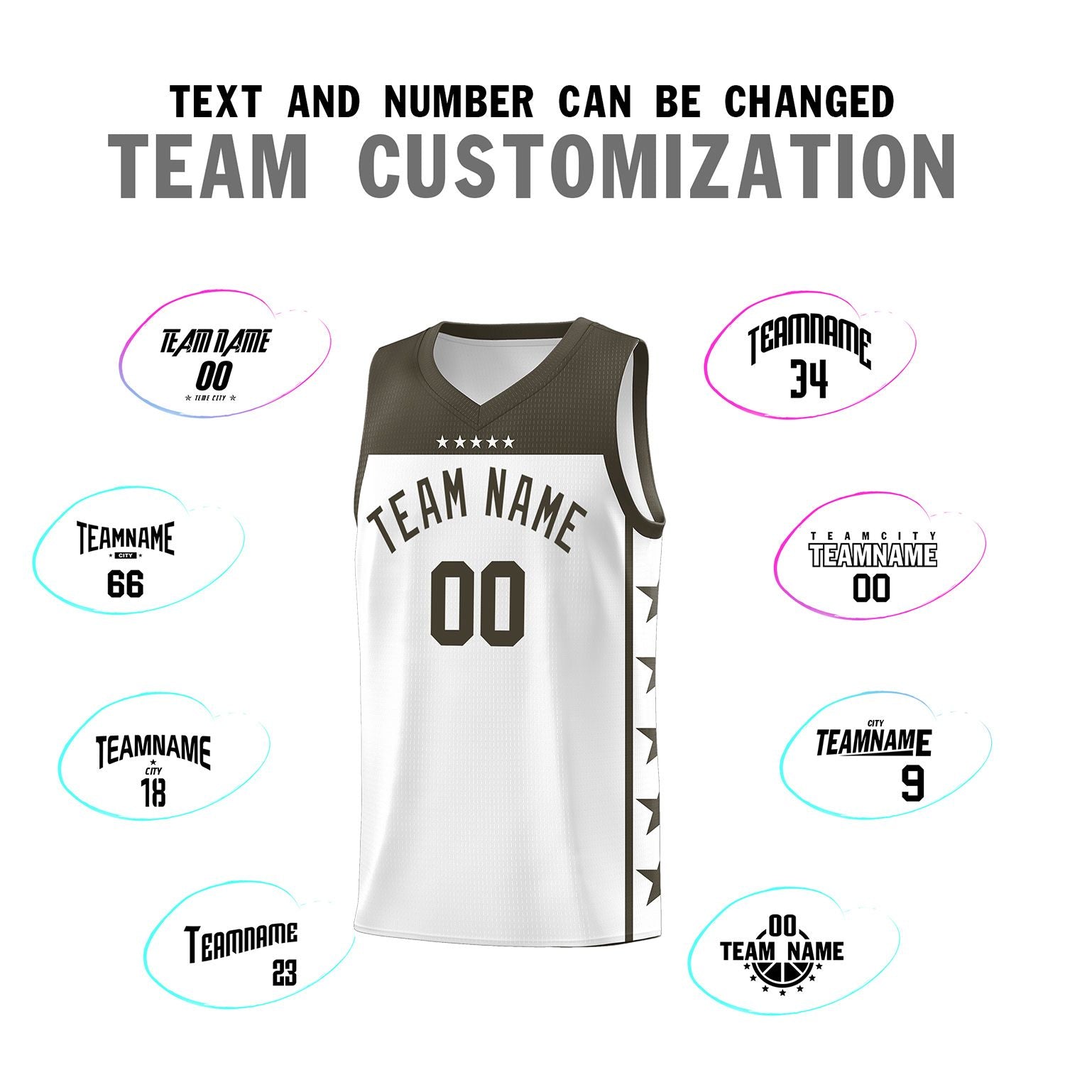 Custom White Olive Color Block Sets Sports Uniform Basketball Jersey