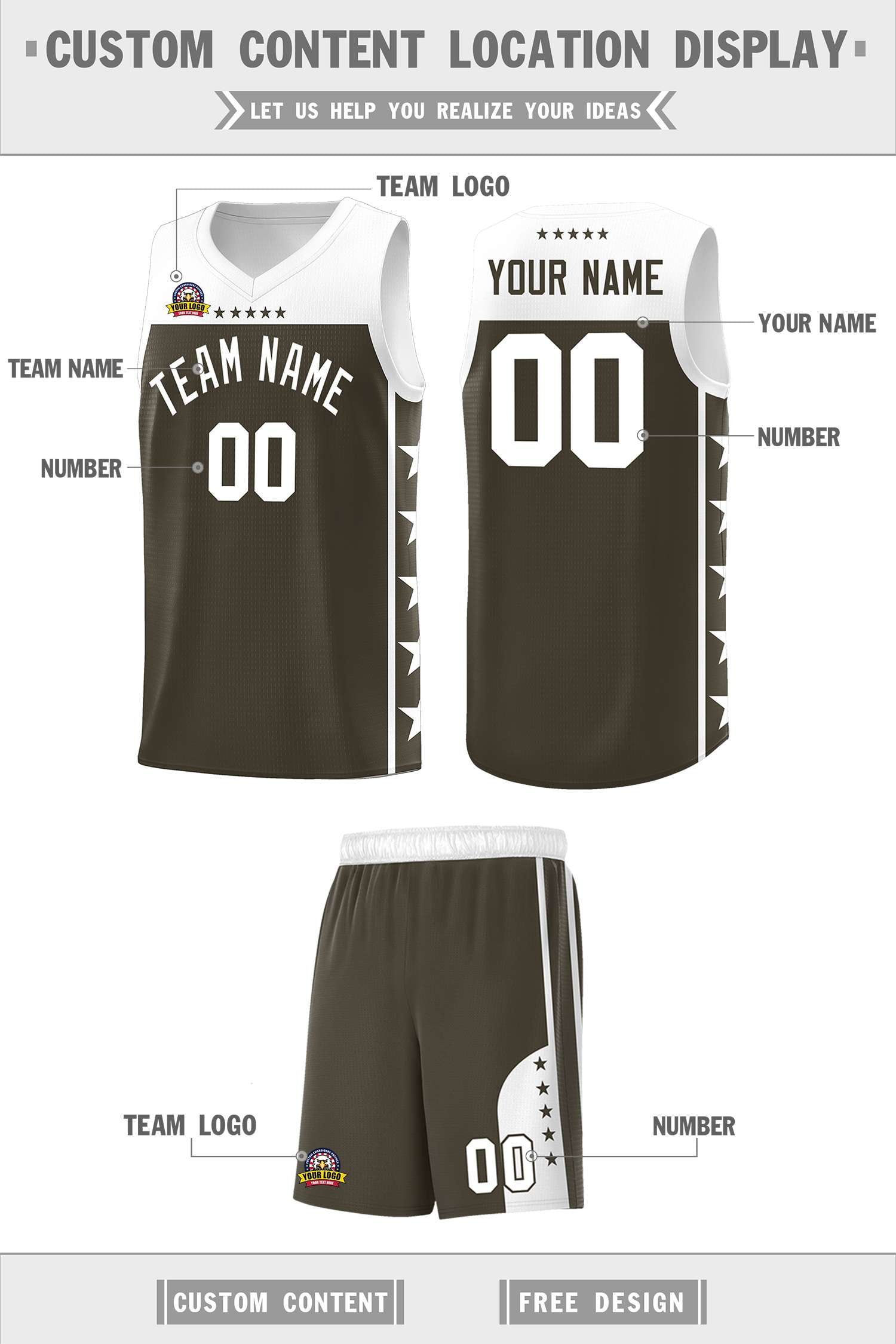 Custom Olive White Color Block Sets Sports Uniform Basketball Jersey