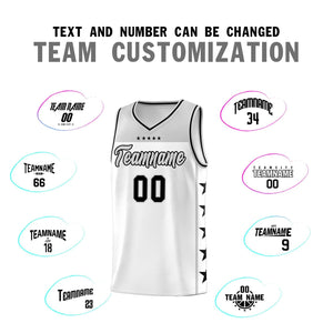 Custom White Gray Color Block Sets Sports Uniform Basketball Jersey