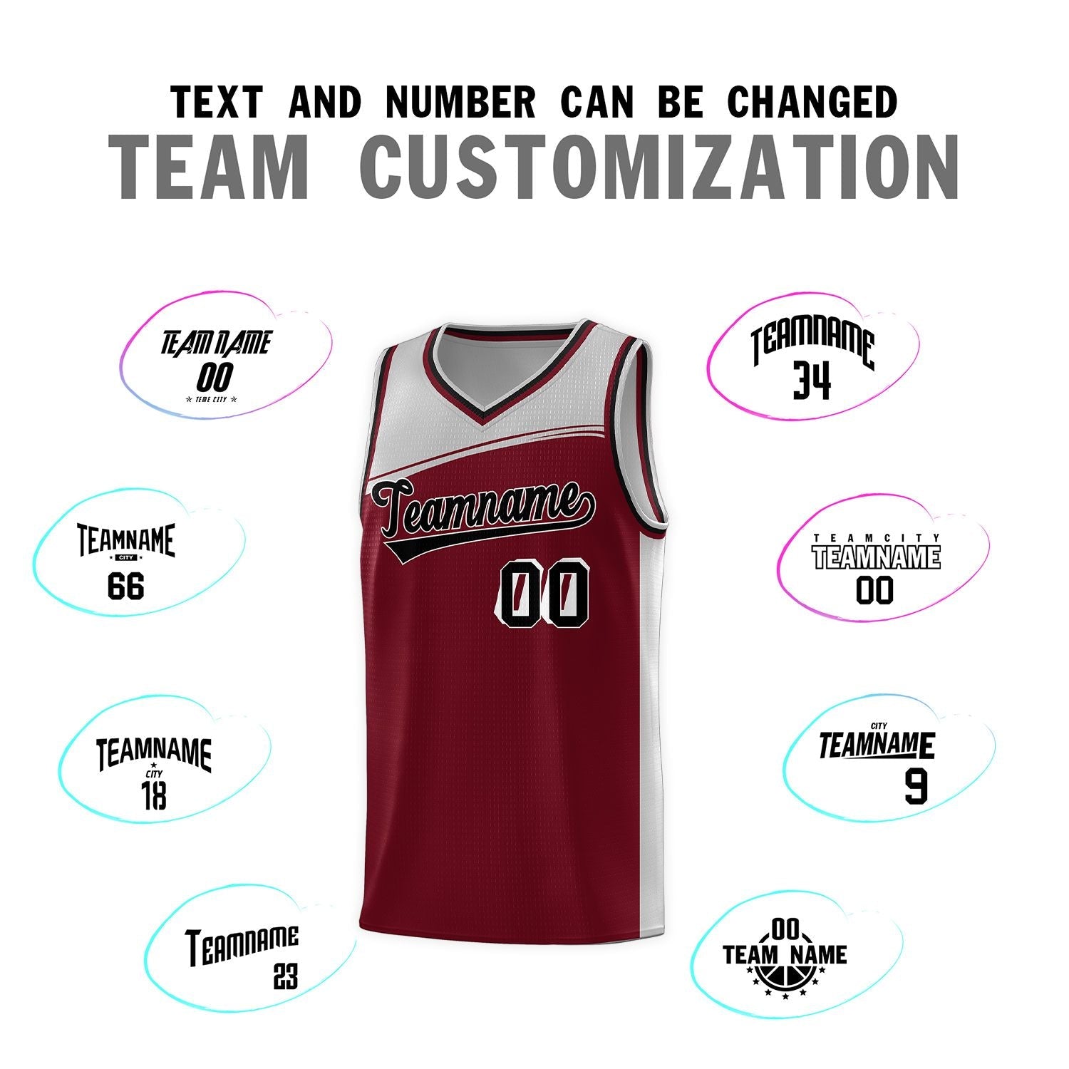 Custom Crimson Gray-Black Color Block Sports Uniform Basketball Jersey